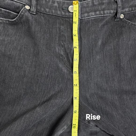 J. McLaughlin Black Straight Leg Mid Rise Cotton/Spandex Denim Jeans Size 12 - Picture 9 of 12